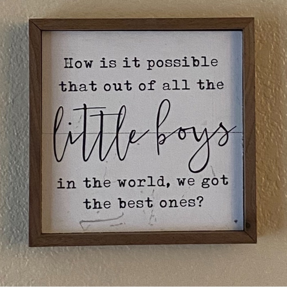 Little Ones Wood Framed Print